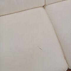 ★リユースのサカイ水戸店★ソファー3人用オフホワイトH92×D72×W194クリーニング済みMT6550の画像