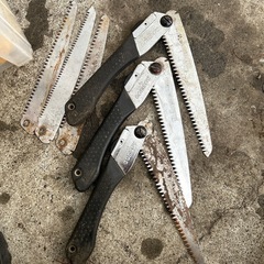 折りたたみノコギリ5本と替刃3本セットの画像