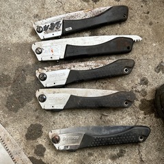 折りたたみノコギリ5本と替刃3本セットの画像