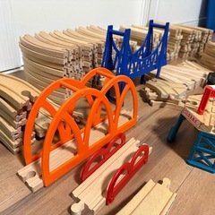 木製レールBRIO IKEA 電車　車　大量まとめ売りセットの画像