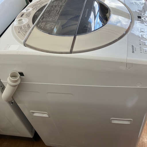 「安心の6ヶ月保証付。【全自動洗濯機 SHARP ES-GV9F 9.0kg 2021年製】取りに来れる方限定。」