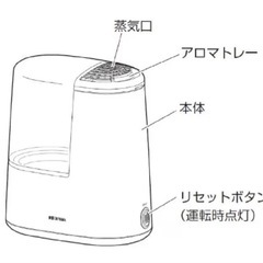 【定価4,378円】新品未開封　アイリスオーヤマ　スチーム式　加湿器　KSHM-260RA　アロマの画像