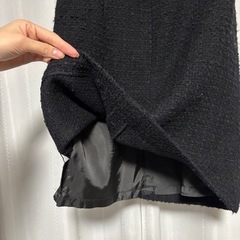 TOMORROWLAND 黒 膝丈スカート 36の画像