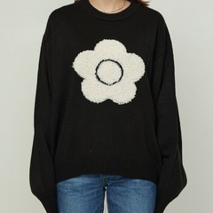 【新品未使用】 MARY QUANT×PUBLUXコラボレーション 相良フラワーモチーフアートジャガードニットの画像