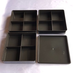 【決まりました】重箱三段　鶴と雲　手入れのしやすいプラスチック製の画像