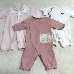 新品２点！ロンパース カバーオール 14点セット まとめ売り 50-80 女の子の画像