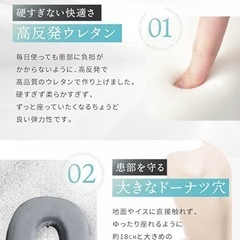 【Poco'ce掲載×助産師が推薦】 円座クッション ドーナツクッション 産後 痔 高反発 　の画像