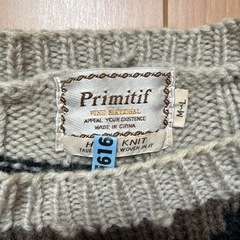 メンズセーター ハンドニット 
M〜Lサイズの画像