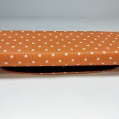 メガネケース女性用(オレンジ色のかわいいドット柄)￥950の画像