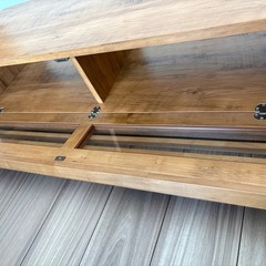 モダンデコ 幅150cm 日本製テレビボード TOT-002-1（ライトブラウンの画像