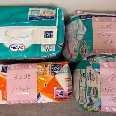 介護用 大人オムツMサイズ＆パッド■新品未開封3袋、開封品バラ未使用3袋の画像