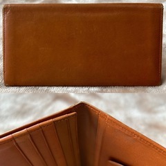 ビル・ブラスBill Blass札入れ ロングウォレット フラップ式二つ折り長財布 二つ折り財布 折財布 さいふ サイフ 小銭入れ無brown ブラウン茶色横幅約19センチ 高さ約10センチ マチ約1.5センチメンズmen’s男性用、紳士 ユニセックス男女兼用の画像