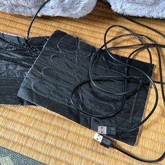 USB フリーススリッパ グレー　フットウォーマーの画像