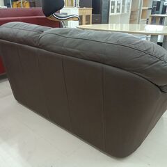 リユースのサカイ栃木店★ジモティ割あり★ MARINELLI(イタリア) ソファー(本革) ダークブラウン W160×D80×H80 クリーニング済み TC11820の画像