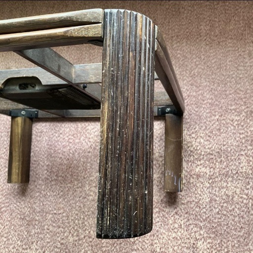 カサブランカ こたつ 座卓 幾何学模様 藤 ラタン 民藝 民芸 昭和レトロ