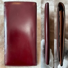 PRAIRIE プレリー PRARE札入れ ロングウォレット フラップ式二つ折り長財布 二つ折り財布 折財布 さいふ サイフ 小銭入れ無brownブラウン茶色系コードバンメンズmen’s男性用紳士ユニセックス男女兼用の画像