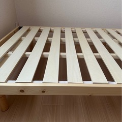 シングル　すのこベットフレーム　（木製・ナチュラル）の画像