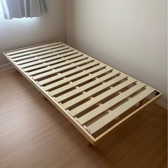 シングル　すのこベットフレーム　（木製・ナチュラル）の画像