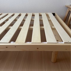 シングル　すのこベットフレーム　（木製・ナチュラル）の画像