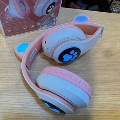 C7038【ハック】HAC4050 猫耳ワイヤレスヘッドホン ピンクの画像