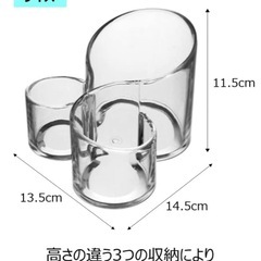 アクセサリートレイ、クリアペン立ての画像