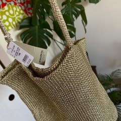 トートゴールドバッグの画像