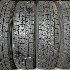 バリ山 155/65R14 ダンロップスタッドレスタイヤホイールセット 4本 2022年製造の画像