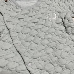 ブルーキルティングロンパース【70〜80】の画像