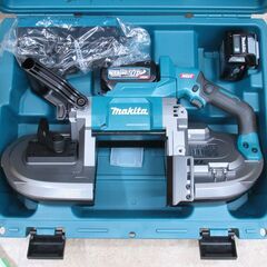 makita マキタ 40vMAX ポータブルバンドソー 専用スタンド＆ブレード付き PB001GRDX G-2576の画像