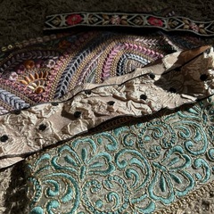 刺繍リボン　リボンハギレの画像