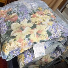 未使用保管品　高級羽毛肌掛け布団　シングルサイズの画像