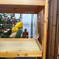 キッチンワゴン　木製　タイル　2口コンセント付きの画像