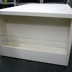 ☆ローテーブル センターテーブル 幅1000mm 奥行600mm 高さ415mm ホワイト 座卓 引き出し4杯 マガジンラック付き 白 札幌市 豊平区 平岸店の画像