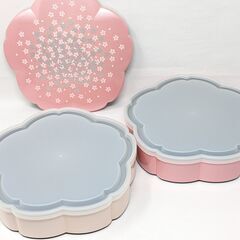 二段重 おせち お重 重箱 ランチボックス さくら 初桜 桜オードブル タッパ付 ミタニ ピンクの画像