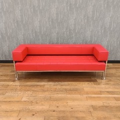 ≪引取り限定≫オカムラ ロビーベンチ 背付き 10002208の画像