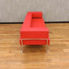 ≪引取り限定≫オカムラ ロビーベンチ 背付き 10002208の画像