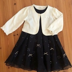 フォーマルドレス　入学式　卒園式　110センチ　アプレレクール　ボレロ２枚　ブラウス付の画像