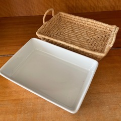 カゴ付きグラタン皿　角の画像