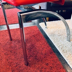 イタリア製　 FRAG レザーチェア　レッドチェア　本革の画像