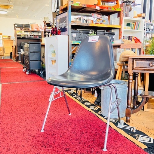 ハーマンミラー　イームズチェア　シェルチェア　80‘s ブラック　ナウガレザー　ヴィンテージ