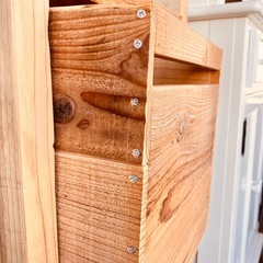 ヴィンテージ　古材足場　オープンラック　棚　引き出し付きの画像