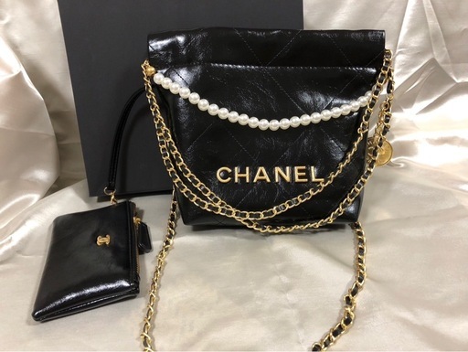 CHANEL シャネル ノベルティ ショルダーバッグブラックパール (断捨離