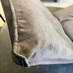 M2512-030 座椅子 リクライニング ベロア調 ブラウン キズ汚れ有りの画像