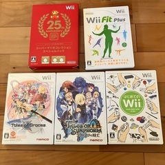 【値下げしました】任天堂Wii(ジャンク品)+Wii Fit+ソフト5本の画像