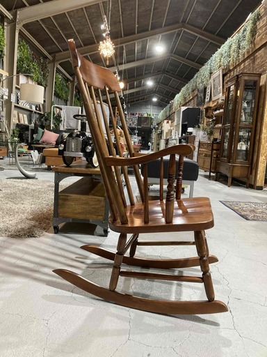I4☆飛騨の家具☆ロッキングチェア W56cm 木製 ウィンザー 飛騨製品
