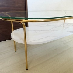 Francfranc 大理石柄ローテーブルの画像