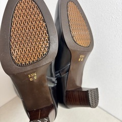 美品 ロングブーツ 23.5cm 黒 日本製 サイドジップの画像