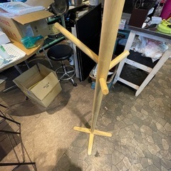 【引き取り限定】中古品　木製ポールハンガー　の画像
