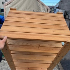 5段オープンシェルフ 棚 木製の画像