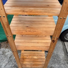 5段オープンシェルフ 棚 木製の画像